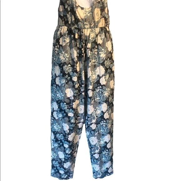 Vintage 80’s Sheryl Burnett Floral Print Jumpsuit Medium - Picture 5 of 6